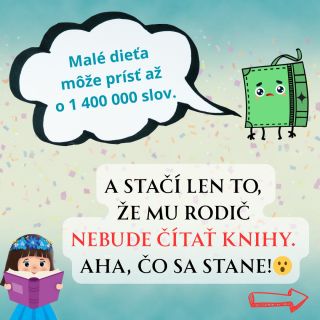 MILIÓNOVÁ MEDZERA V SLOVÁCH, alebo prečo je čítanie deťom také dôležité?💥 Podľa výskumu z Ohio State University (2019) 🧠...